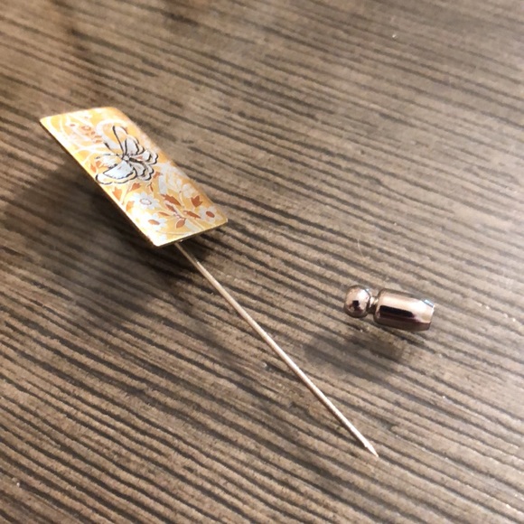 Vintage Reed & Barton Damascene Butterfly Stick Pin signed - Picture 6 of 13